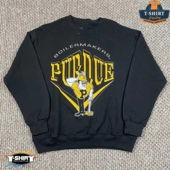 Vintage NCAA Purdue Boilermakers Mascot Logo Sweatshirt, Purdue Boilermakers - Picture 1 of 3